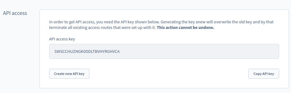 admin panel view